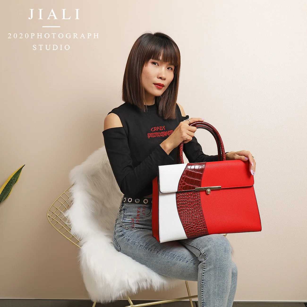 Real Winter 2020 Contrast Color Women's Handbags Designer Bags Women Famous Brands Silver Wr38