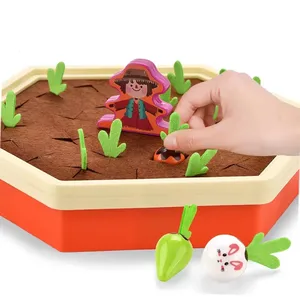 Montessori STEM Sensory Board Puzzle for Babies 6 Months+ Radish Turnip Memory Sorting Games Plastic Harvest Felt Pull Carrot