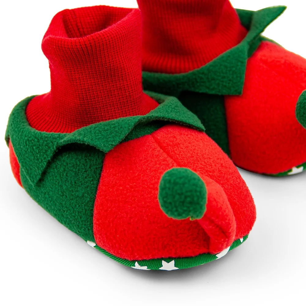 Новейшие Теплые детские носки для косплея на Рождество обувь с мягкой подошвой детские ботинки