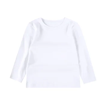 wholesale Long Sleeves Kids Children T Shirt Boys Girls Clothing Casual T-Shirts Tops Tees Shirt Children 100% Cotton Clothing