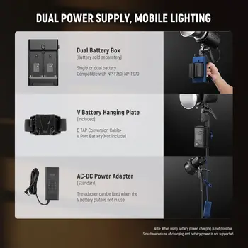NEEWER MS60B LED Video Light 2.4G/APP Control 65W Metal Mini Compact COB Continuous Output Lighting Spotlight product image