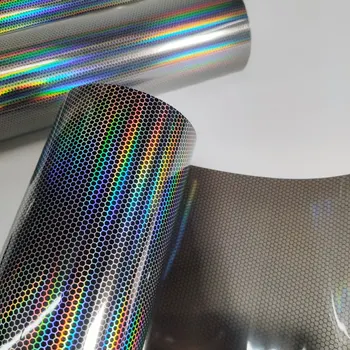 Rainbow Laser Car Headlight PPF Wet Application Premium PVC Stickers For Headlamp