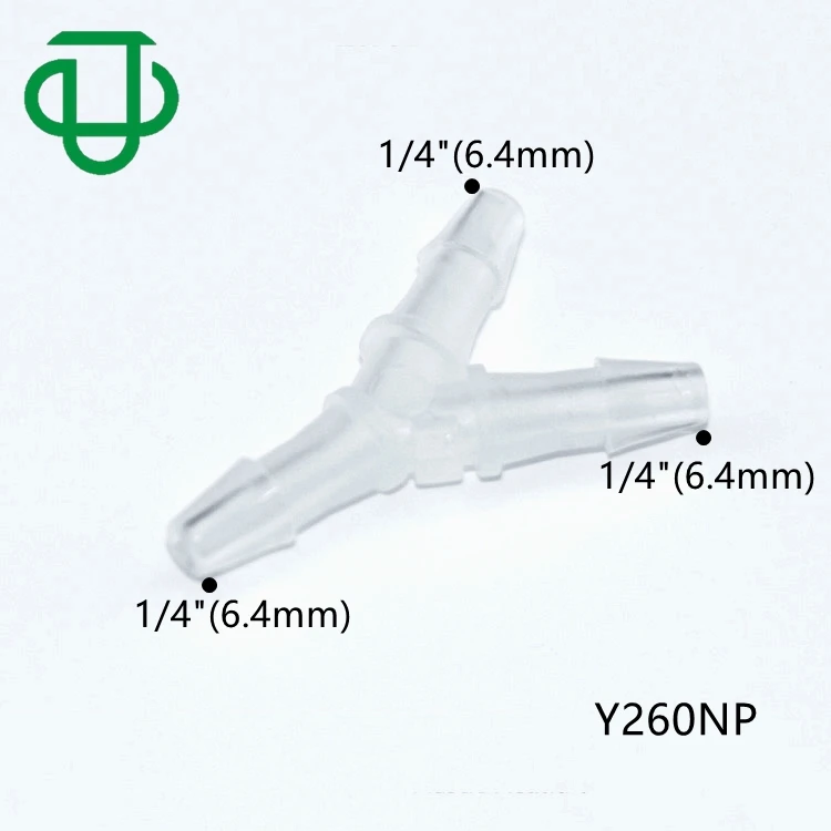 Ju Plastic Wye Pipe Fitting 5/32" Tube Id 4mm Equal Barb Y Shape 3 Ways