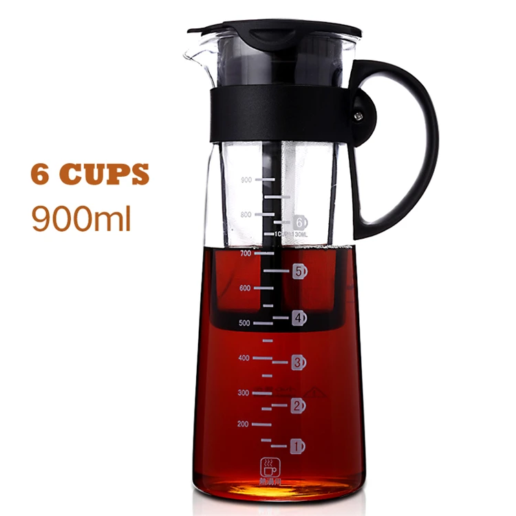 Высококачественная кофеварка для холодного приготовления 900 мл, горшок для приготовления холодного кофе с ручкой, Кофеварка холодного приготовления
