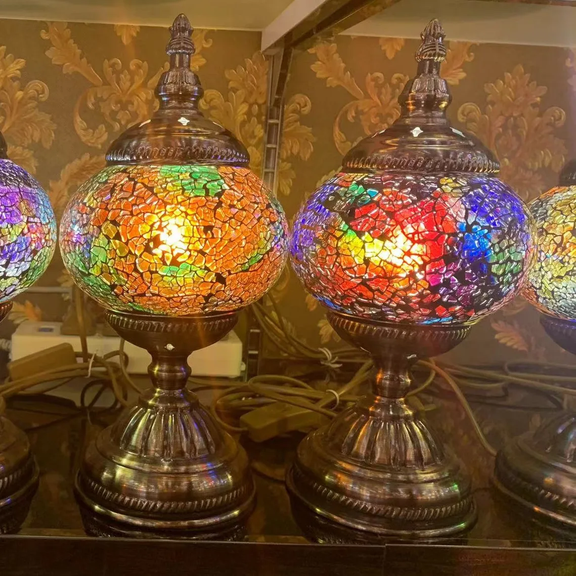 Marrakech Handmade Mosaic Crack Glass Table Lamps YMA401A