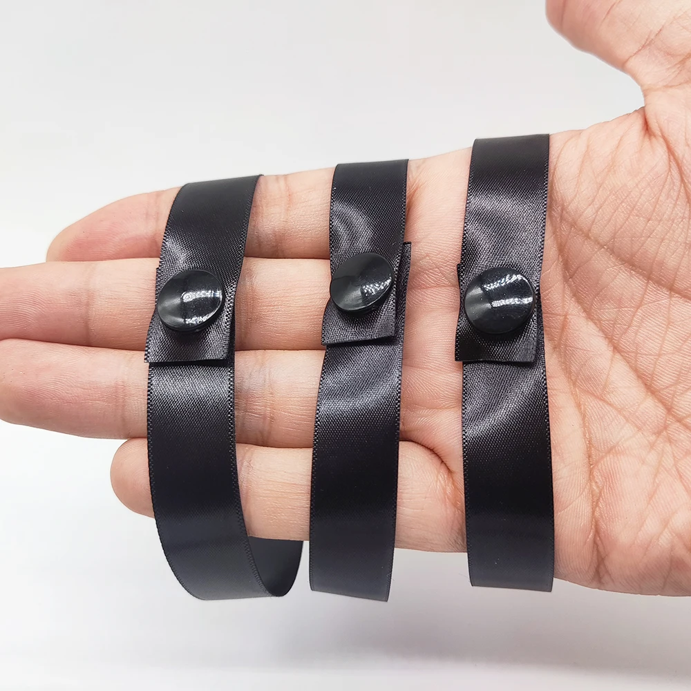 product oem free sample high quality customize logo event festival ribbon satin woven bracelet fabric wristband-4