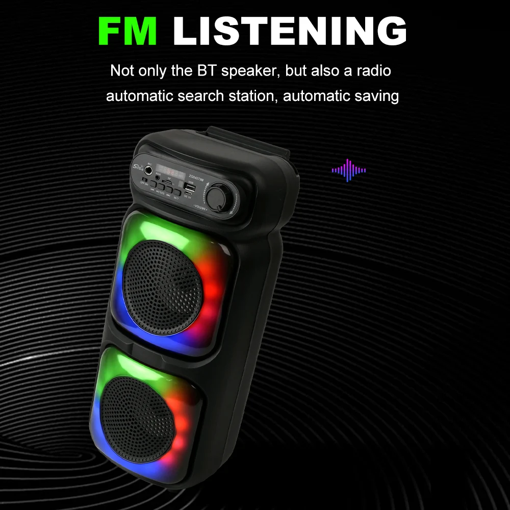 SING-E ZQS4273 Portable Outdoor Karaoke Speaker - 16W Bluetooth