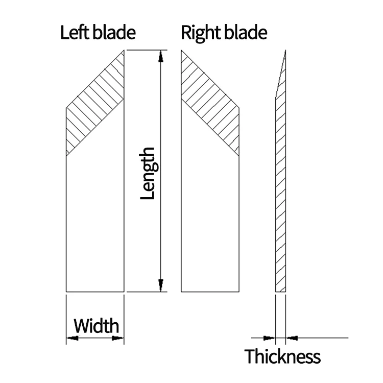 Factory Price Tungsten Carbide V Slotting Machine Blade 45*12*2 Carton