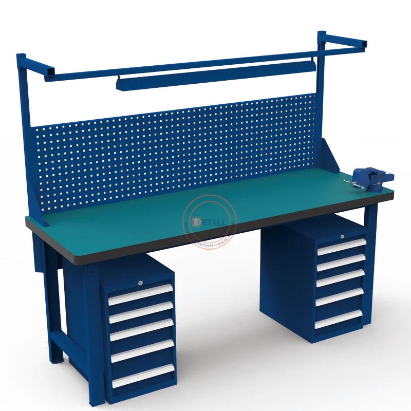 Mechanical Workshop Woodworking Bench with Tool Drawer Cabinet Work Bench