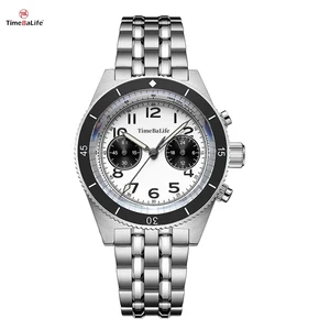 OEM Brand 316L Stainless Steel Multi-Function Luminous Watch 5ATM Waterproof VK64 Movement Classic Men's Quartz Watches