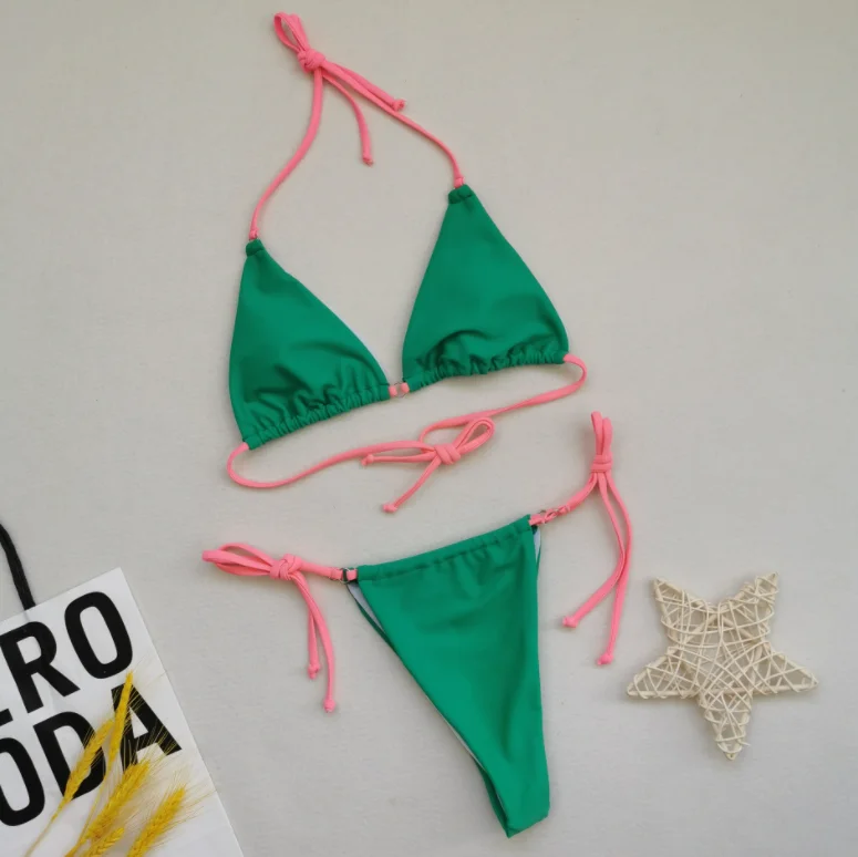 2022 New Sexy Bandage Bikini Women Swimwear Female Swimsuit Brazilian Bikini  Set Bather Bathing Suit Summer Beach Wear Swim Lady