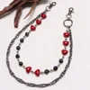 Double-layer heart-shaped cat-eye pants chain