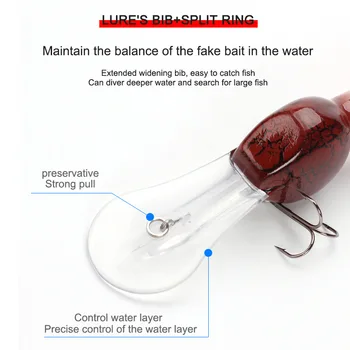 Manufacturer Wholesale ABS Plastic Artificial Hard Bait Lure Big Head Shrimp Rocker Long Tongue Board Long Casting Floating Lake – Hard Lure – view 5