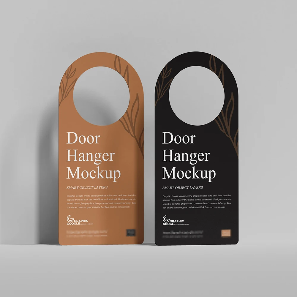 Custom Printing Door Hanger,reusable Paper Door Signs,promotional Real Estate Tear-off Tag