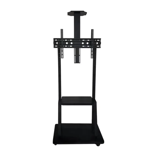 Hot Selling Trolly TV Mount  Cold Rolled Steel Mobile TV Bracket 32-75 Inches Flat Screen Height Adjustment TV Bracket