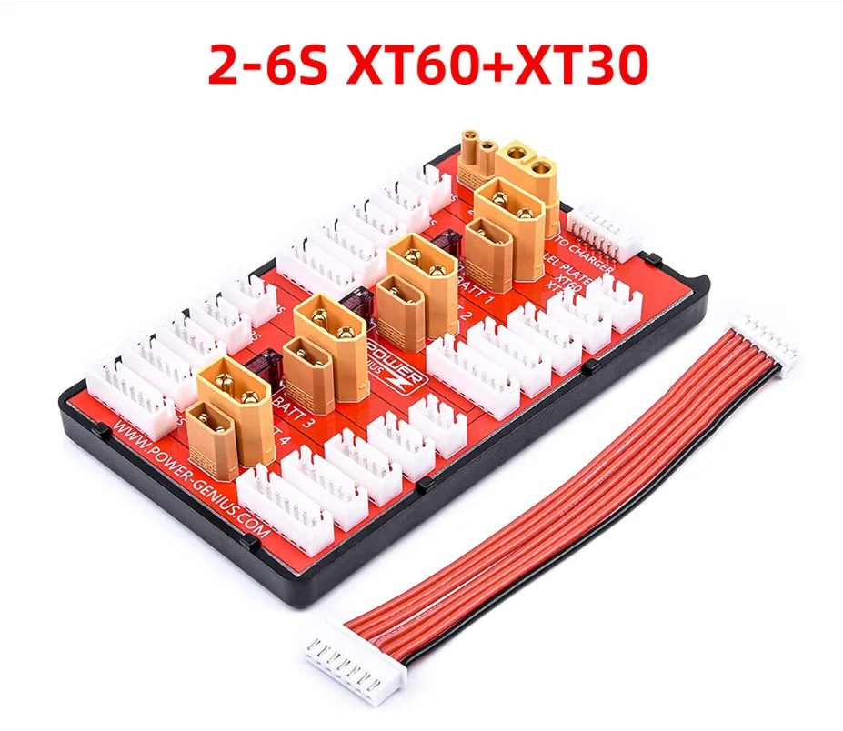 Parallel Charging Balance Board Lipo Battery Charger XT60/T Deans/XT90 Plug