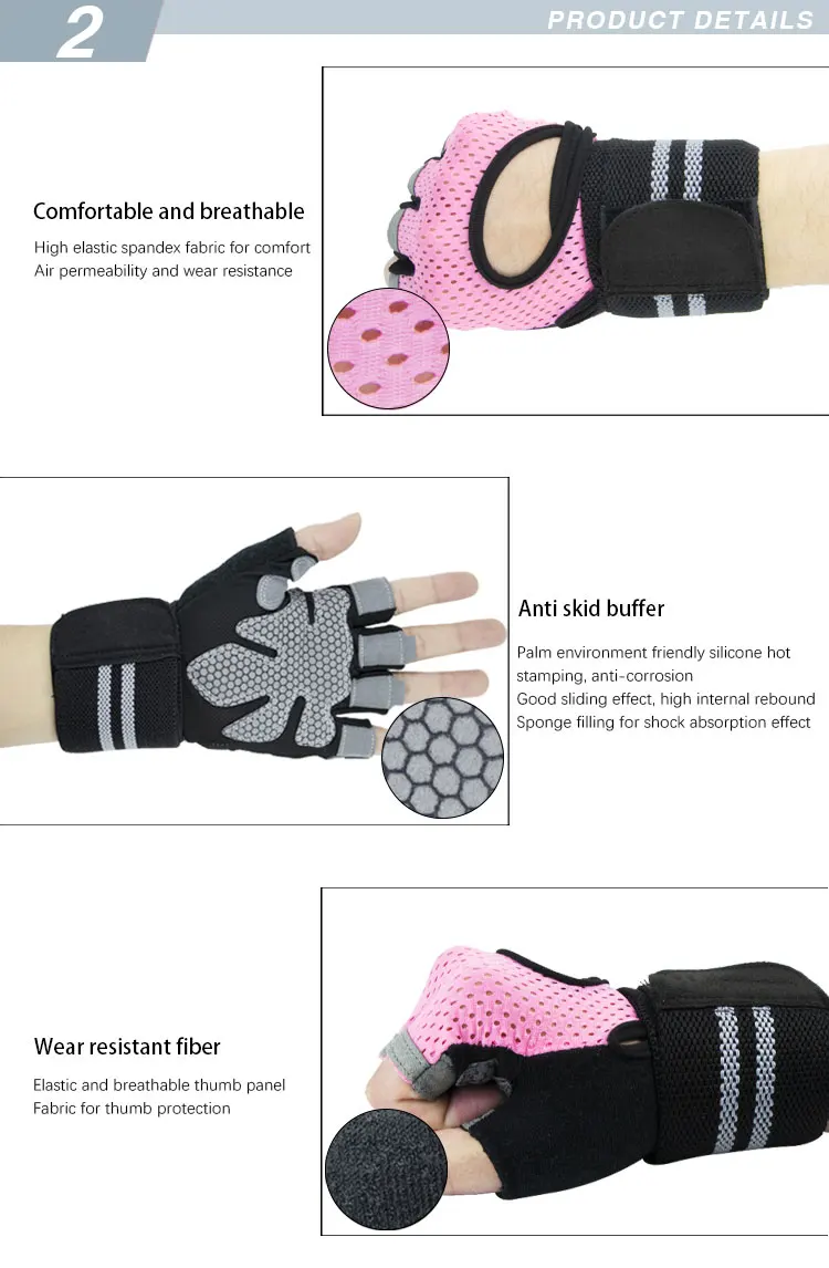 Weight Lifting Grips - Anti-Slip Rubber Palm Protectors For Dumbbell Training