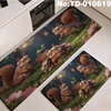 Forest Squirrel With Flower Crown Cute Animal  Floor Mat Set