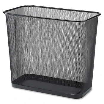 Hot sale Concept Collection 7.5 Gal Steel Mesh Open Top Rectangular Waste Basket Black