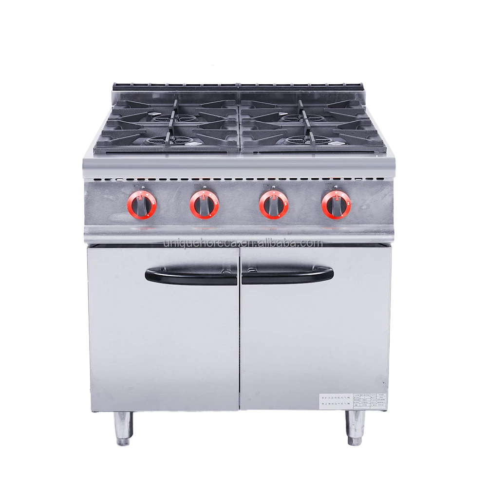 Gas Range 4 Burner With Commercial Industrial Kitchen Gas Range