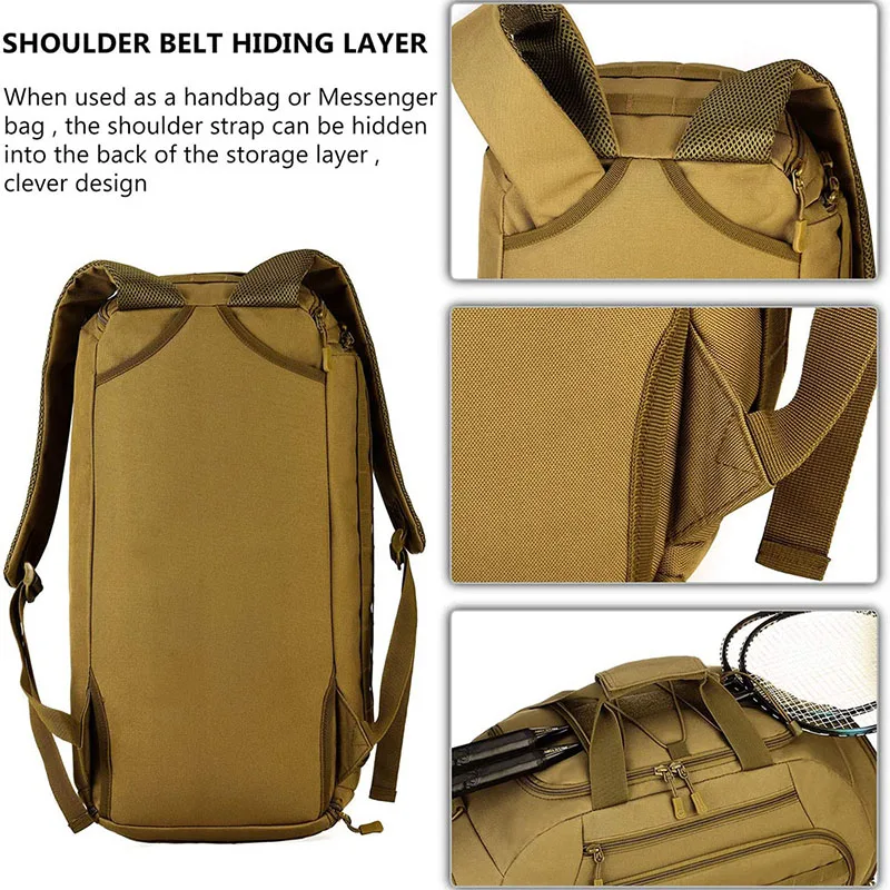 Outdoor Tactical Training Duffle Rucksack Sports Gym Tactical Backpack Tactical Luggage Suitcase Backpack for Travel