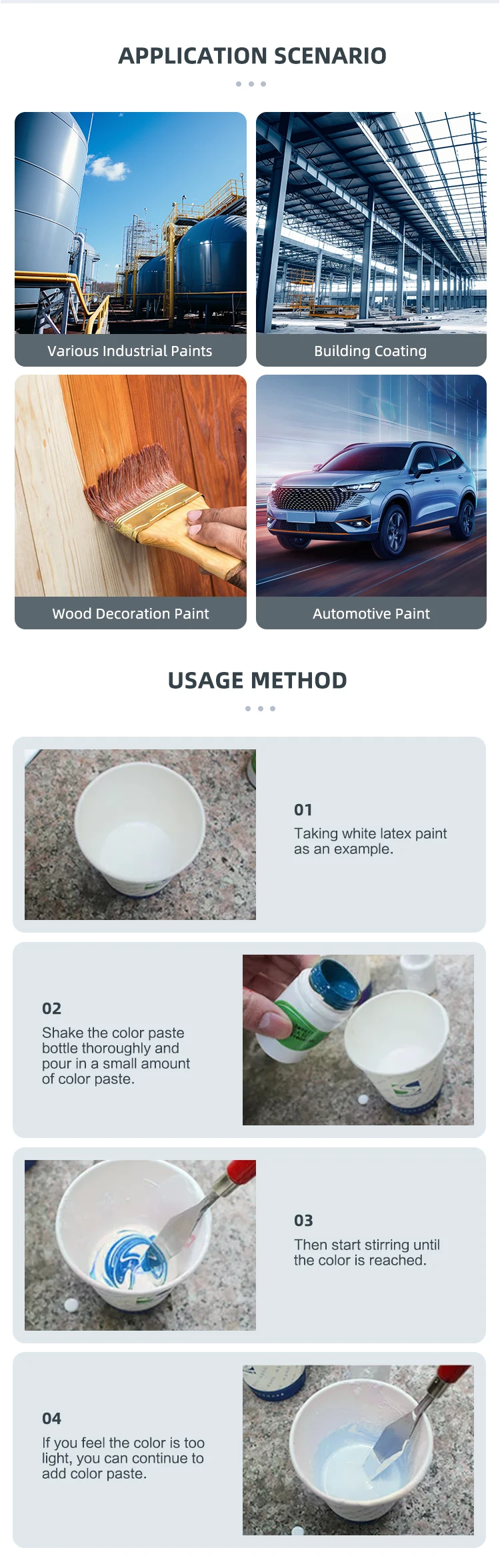 Epoxy Resin Oilbased Paint Paste,Automotive Paint Pigment Paste,High