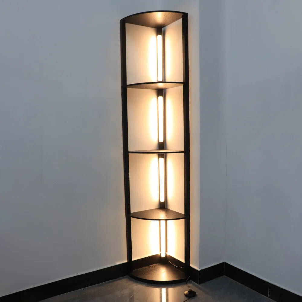 Standing Lamps Home Decor Dimmable Corner Led Floor Lamp Wood With