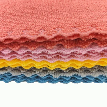 household cleaning Kitchen Car towel Ultrasonic cutting towel Microfiber Cleaning Cloth