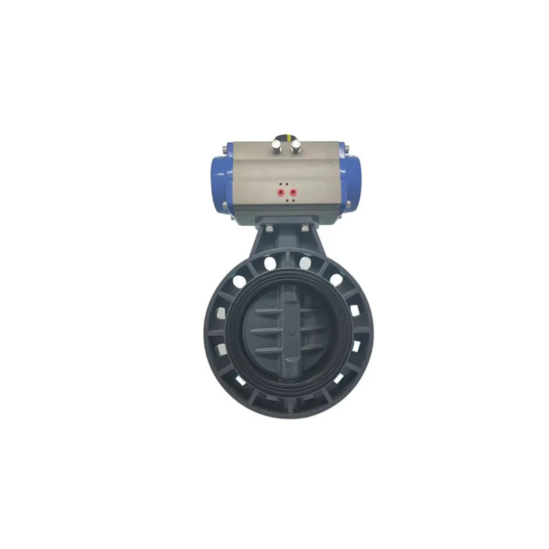 Solenoid Tomoe Weld butterfly Valve with Pneumatic Actuator