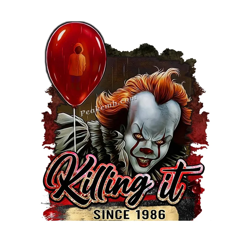 Parches De Películas De Horror Para Ropa,Calcomanías Térmicas De Rayas, Calcomanías De - Buy Etiqueta De Transferencia De Calor Para Taza,T Camisa Prensa Del Calor De La ...