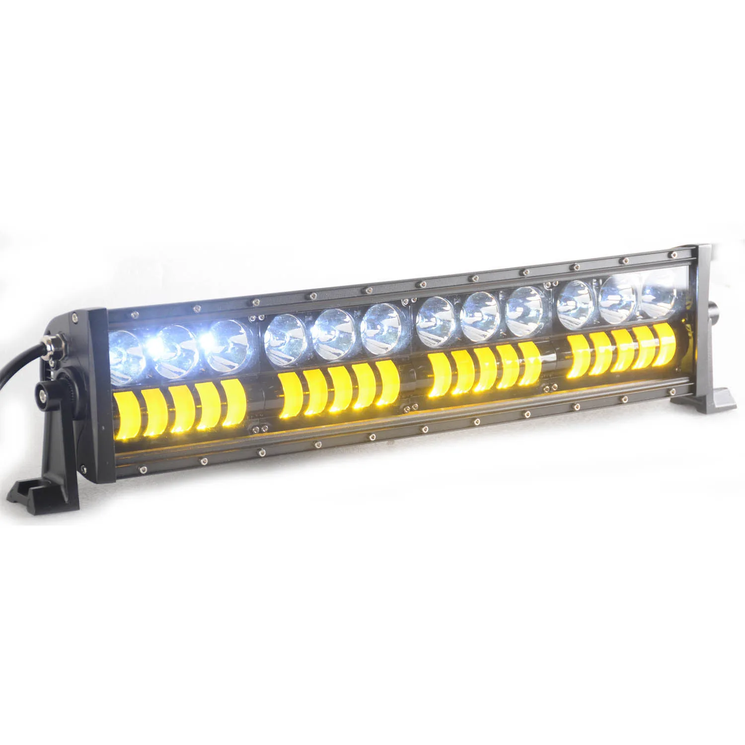 15inch 20inch 25inch 30inch 35inch 40inch Dual Color Flood Spot Led OffRoad Work Light bar Dual Row LED Light Bar for Car Truck