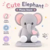Soporte para teléfono elefante gris