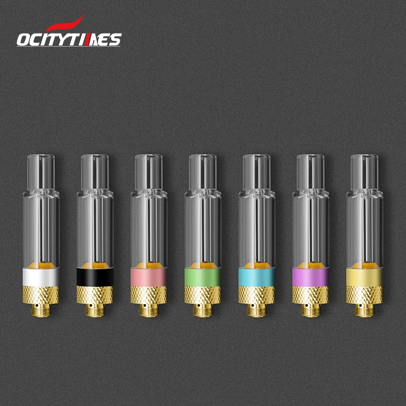 Custom logo top quality all 510 Glass Cartridge Ceramic Coil cbd cartridge with press tip