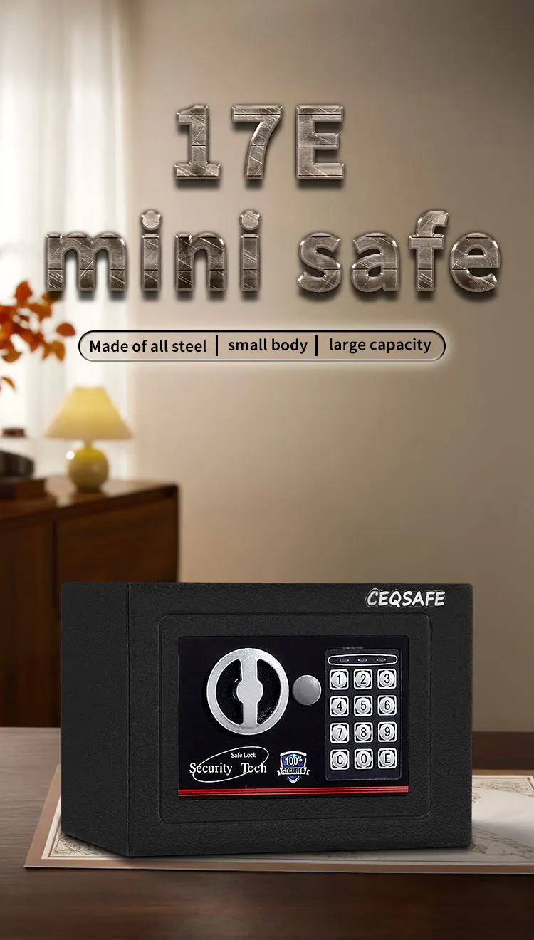 CEQSAFE China Electronic Digital Lock Cold Rolled Steel Burglarproof Safe Box supplier