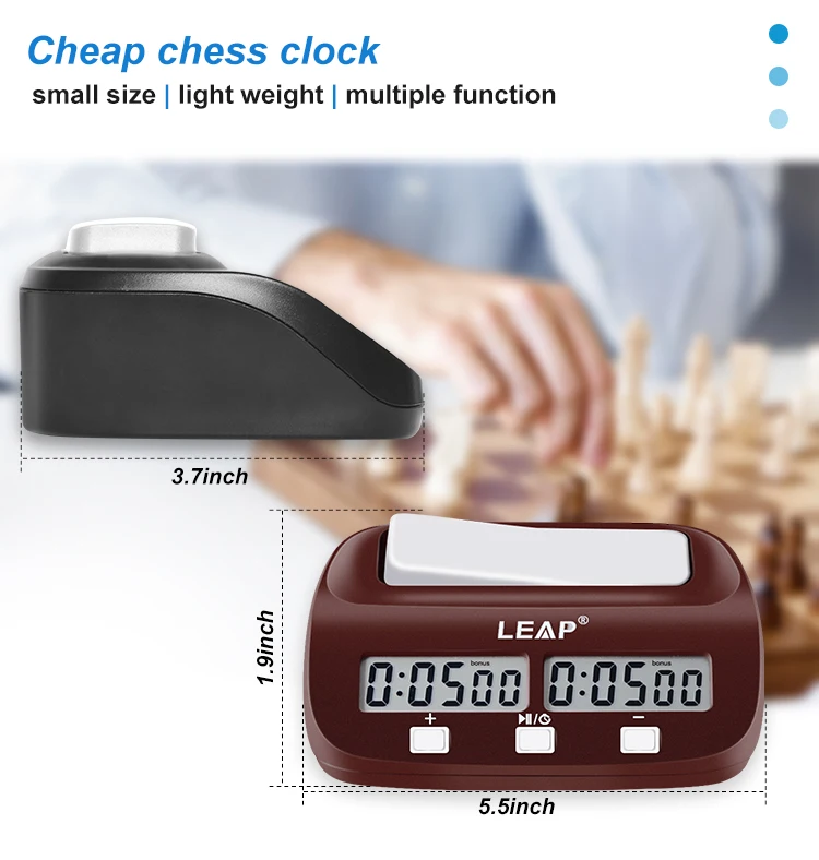 LEAP Digital Easy Chess Clock with Increment and Delay PQ9907S Chess Clock Digital