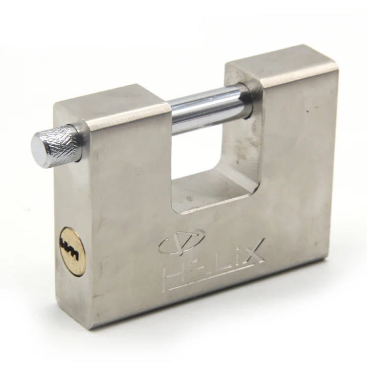 SS Unbreakable Door Lock Rectangle Padlock 75mm Padlock 50mm Rectangle Iron Padlock With Keys