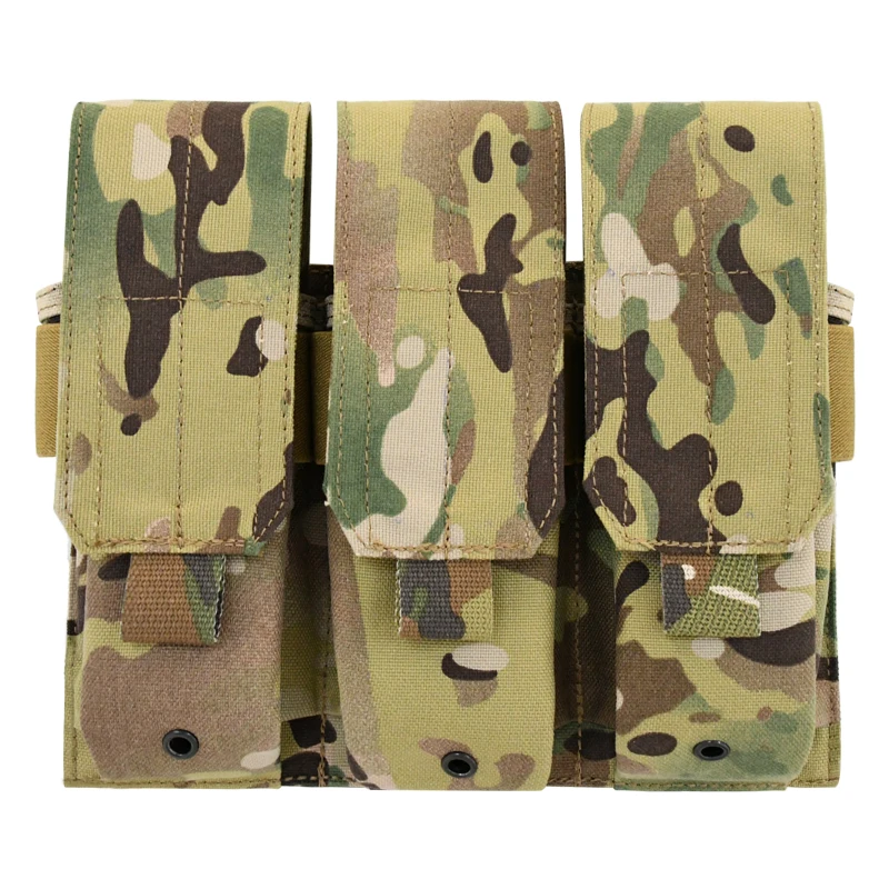 Pochettes Tactiques Triple Mag PEW – Calibres 556/762 – Nylon Camo – Neuf