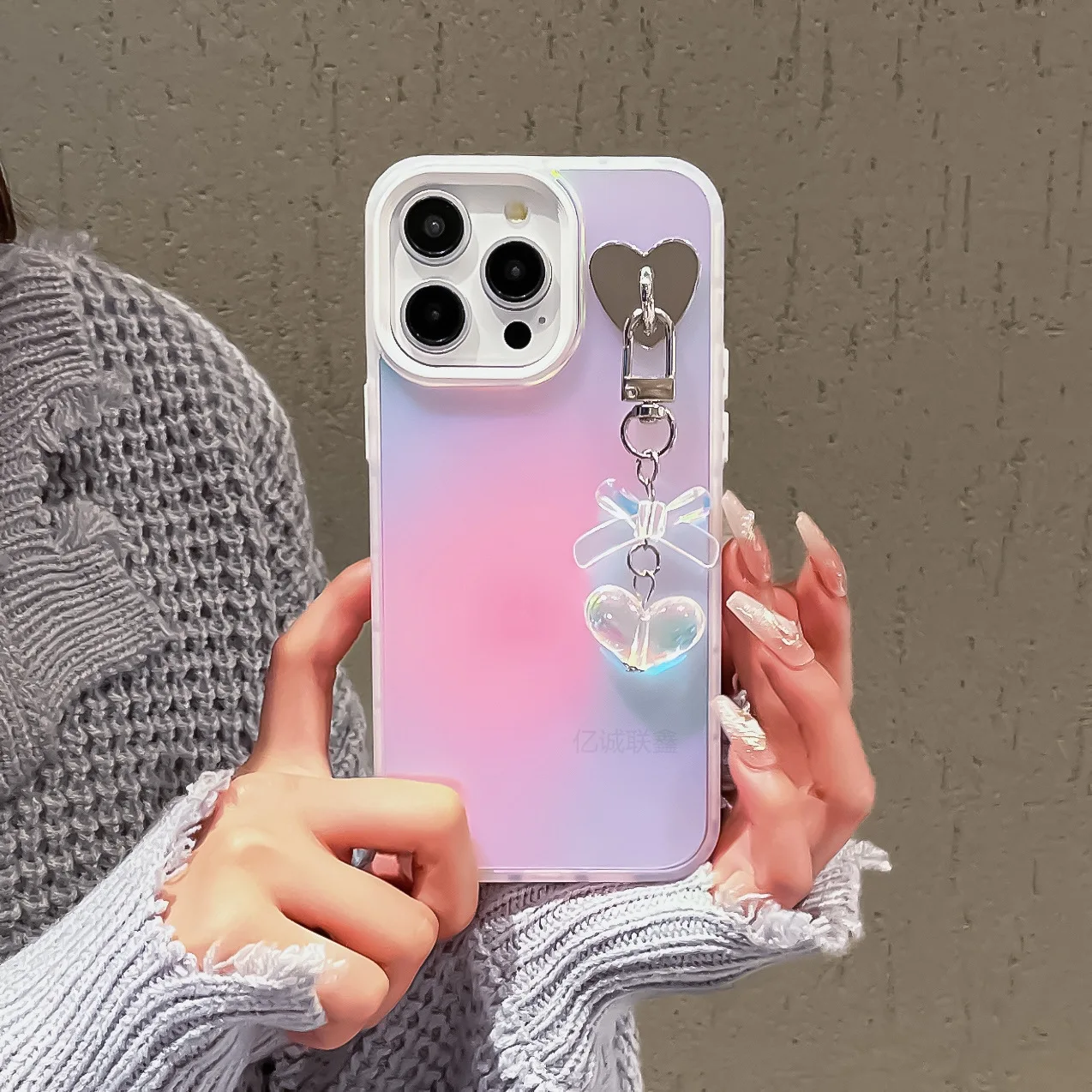 Custodia Glitterata YUXING Per Realme 9 Pro Plus E Realme 9 4G - Fiori In Rilievo, Morbida TPU Antiurto, Colore Blu - 4