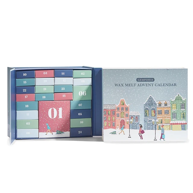 Custom Empty Cardboard Box Two Tuck End Shape Packaging Wax Melts Bath