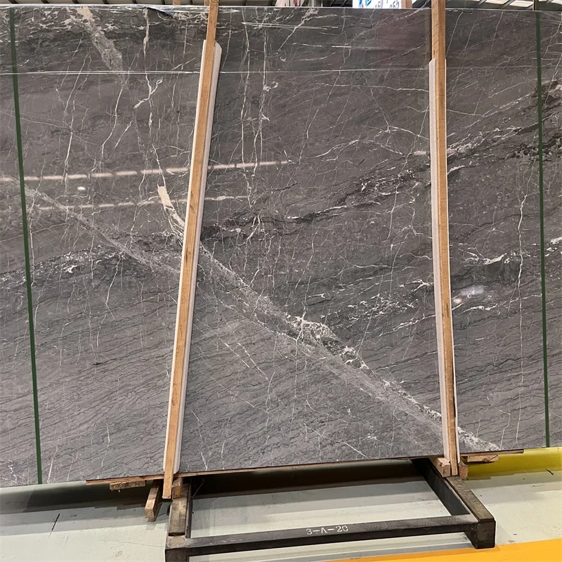 Poleret marmorplade i Phantom-grå farve direkte fra fabrikken til hjemmets gulvdekoration – god kvalitet grå marmorvægfliser
