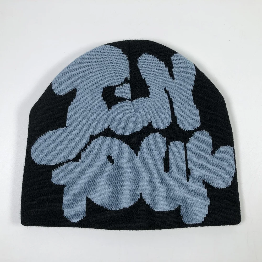 Oem Acrylic Graphic Design Fashion Streetwear Winter Warm Knitted Hat ...