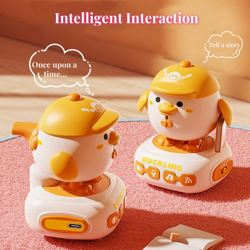 Cute Duck Toy Interactive Watch Learn to Speak Repeating Speak Sing Songs and Dancing with Whistle