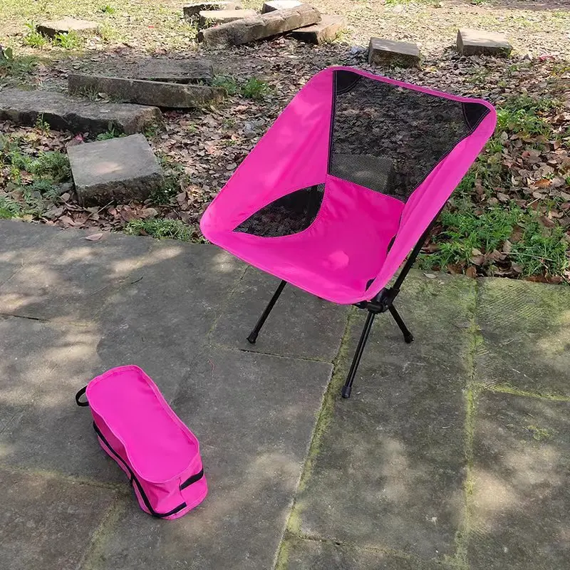 Folding Portable Lightweight Aluminum Foldable Camping Chairs Outdoor Moon Camping Chair Outdoor Beach Folding Chair