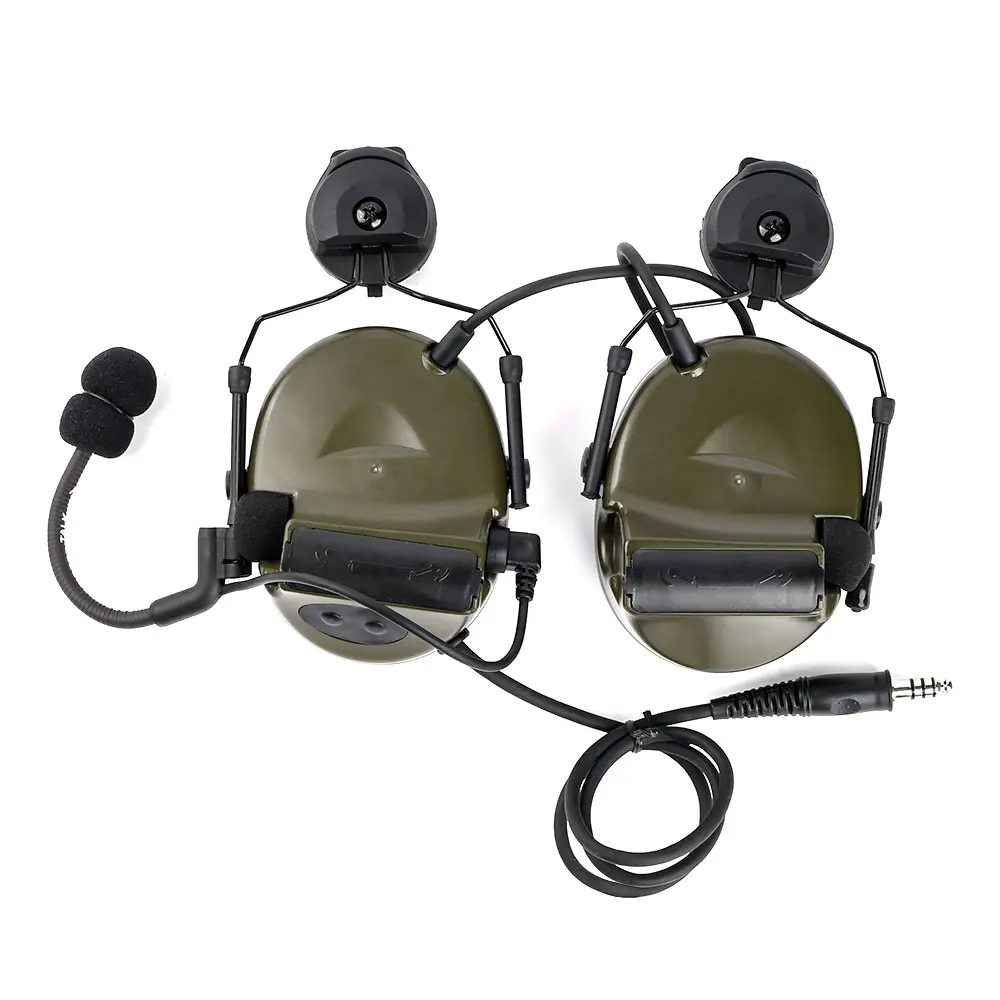 TAC-SKY Tactical Headset Helmet Track Bracket Version Active Noise  Reduction Earphones Sports Headphones WYS0051