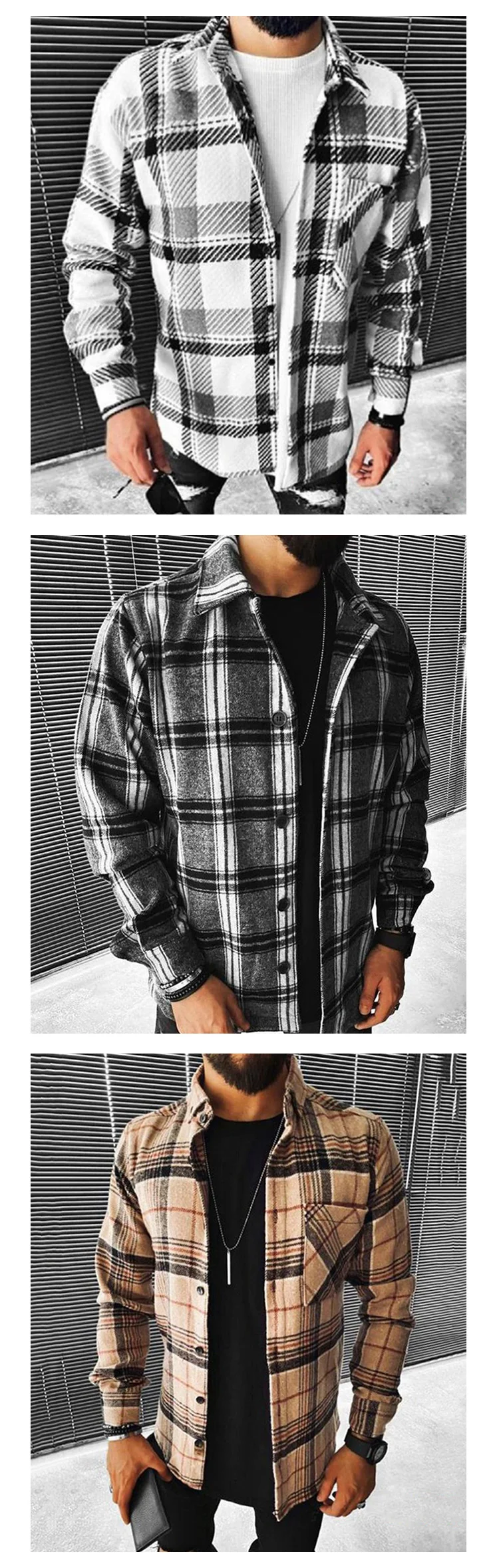 Großhandel Extra Hochwertiges Polyester Frühling Herbst Winter Langarm Mehrfarbiges Design Freizeithemd Für Männer138_voghion.com