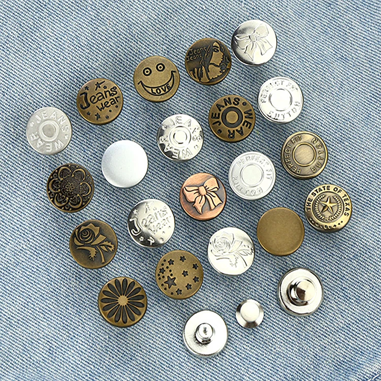 Custom 17mm No Sew Instant Metal Jean 