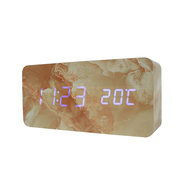 Marble digital alarm clock