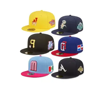 Mexico New Gorras Custom Logo Wholesale 6 Panel New Unisex Plain 3D Embroidered Sports OEM Cotton Men Baseball Fitted Hat