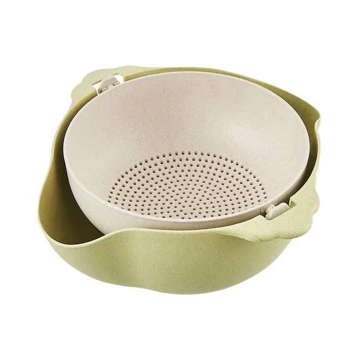 Пшеничная солома, пластиковая кухонная корзина для мытья овощей, фруктов, дуршлаг