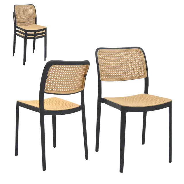 Factory Wholesale Banquet chair Wedding Event Banquet PP chair Dining Plastic Rattan Chair